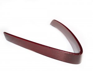 Alfa Romeo Stelvio Front V Shield Grill Frame - Carbon Fiber - Red Carbon - Feroce Carbon Alfa Romeo Stelvio Front V Shield Grill Frame - Carbon Fiber - Red Carbon - Feroce Carbon